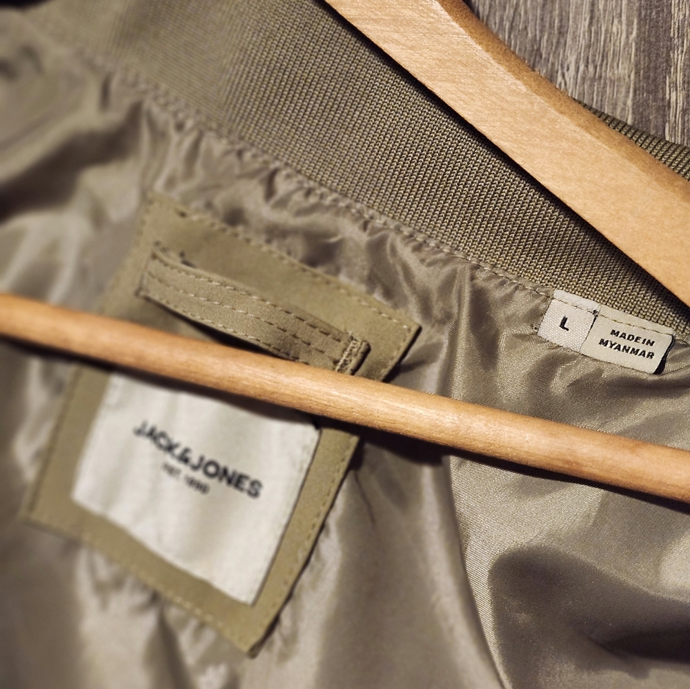 Jack & Jones Olive Bomber Jacket - Picture 3 of 8